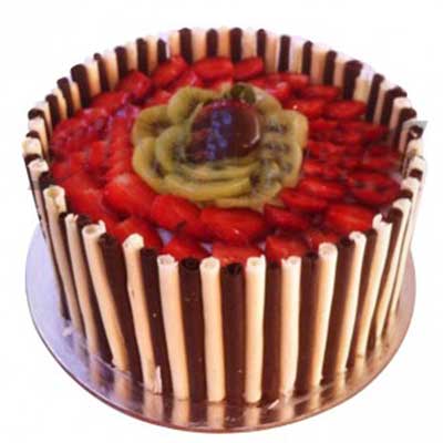 "Fancy cake rounded with chocolate sticks - 2kgs - Click here to View more details about this Product